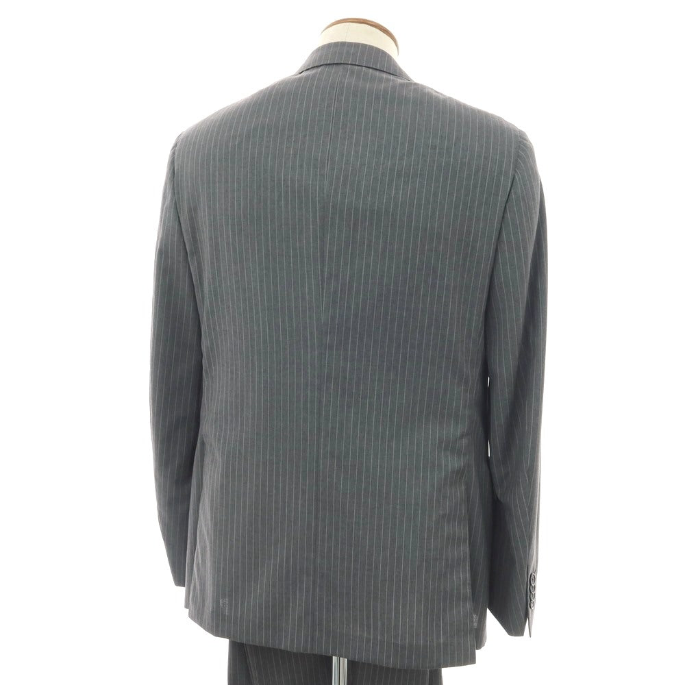 【新品】ラバッツォーロ RAVAZZOLO Super120’S ウール ストライプ 2つボタンスーツ グレー【サイズ48】【 状態ランクN 】【 メンズ 】