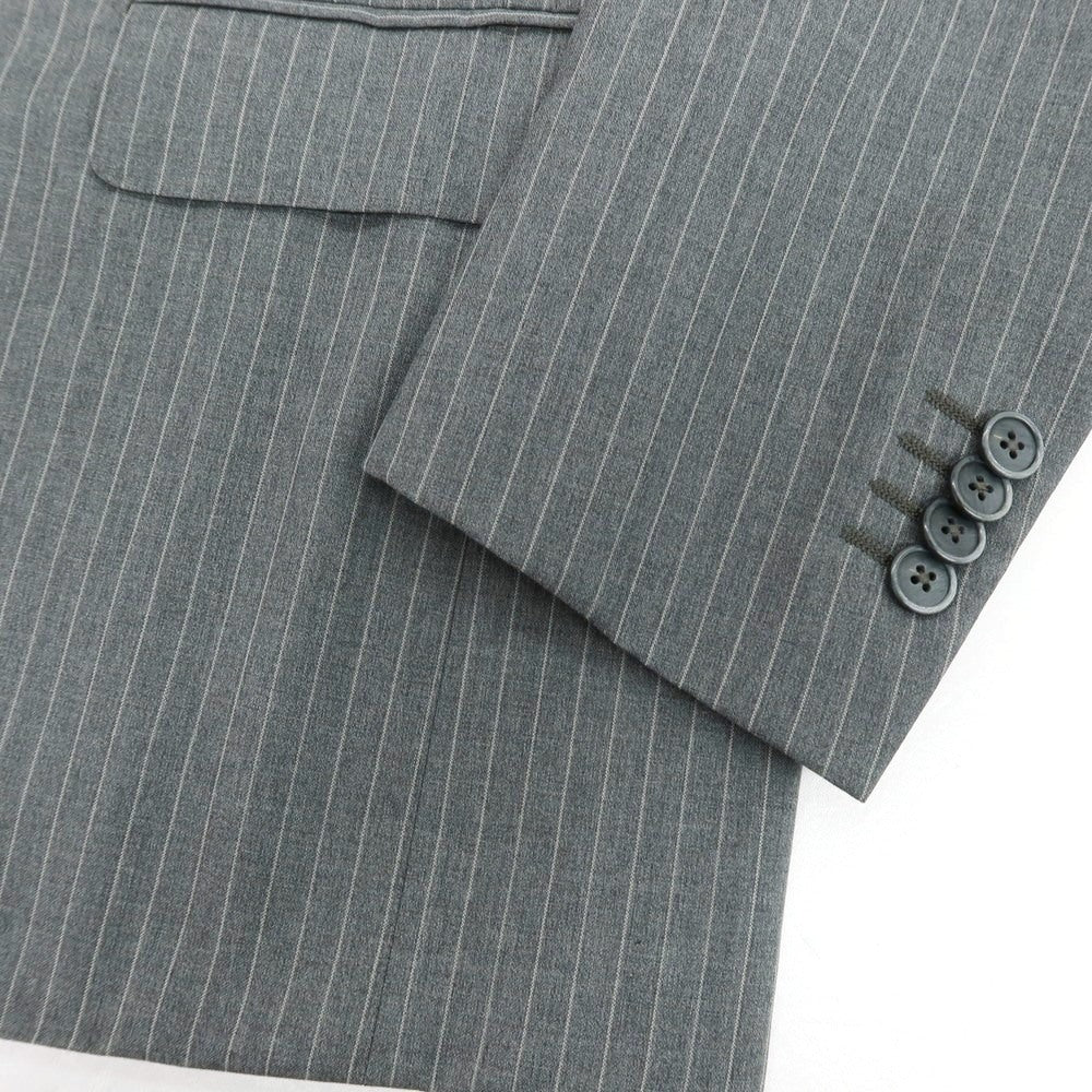 【新品】ラバッツォーロ RAVAZZOLO Super120’S ウール ストライプ 2つボタンスーツ グレー【サイズ48】【 状態ランクN 】【 メンズ 】