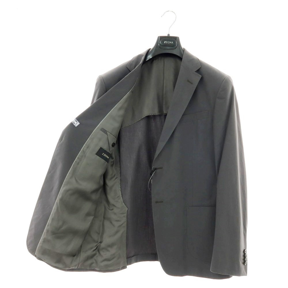 【新品】ジーゼニア Z Zegna SOLFERINO コットン 2B カジュアルジャケット グレー【サイズ50】【 状態ランクN 】【 メンズ 】