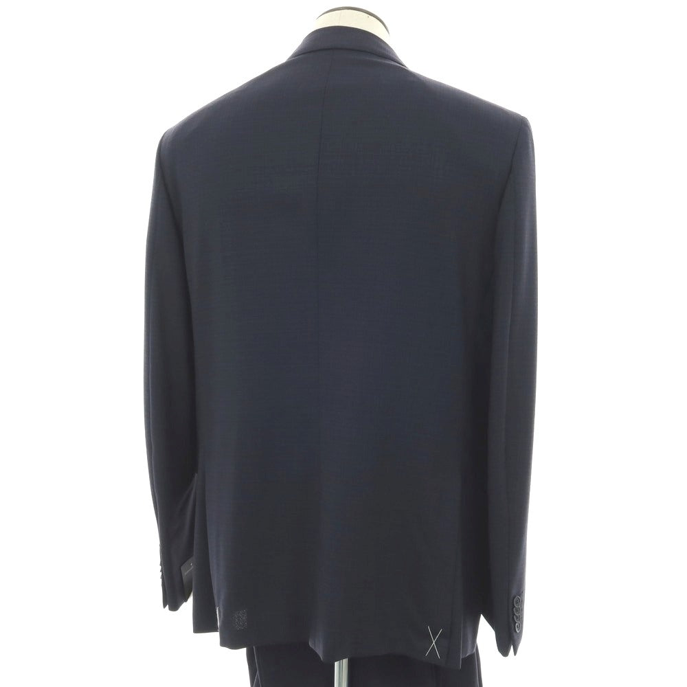 【新品】エルメネジルドゼニア Ermenegildo Zegna HIGH PERFORMANCE PACKAWAY ウール チェック 2つボタンスーツ ダークネイビー【サイズ56】【 状態ランクN 】【 メンズ 】