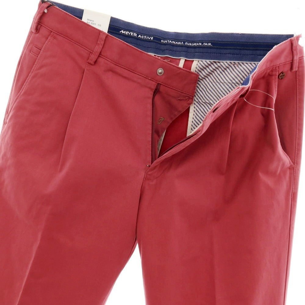 【新品アウトレット】メイヤー MAYER MILANO ストレッチ コットン カジュアルスラックスパンツ ダークピンク【 50 】【 状態ランクN- 】【 メンズ 】