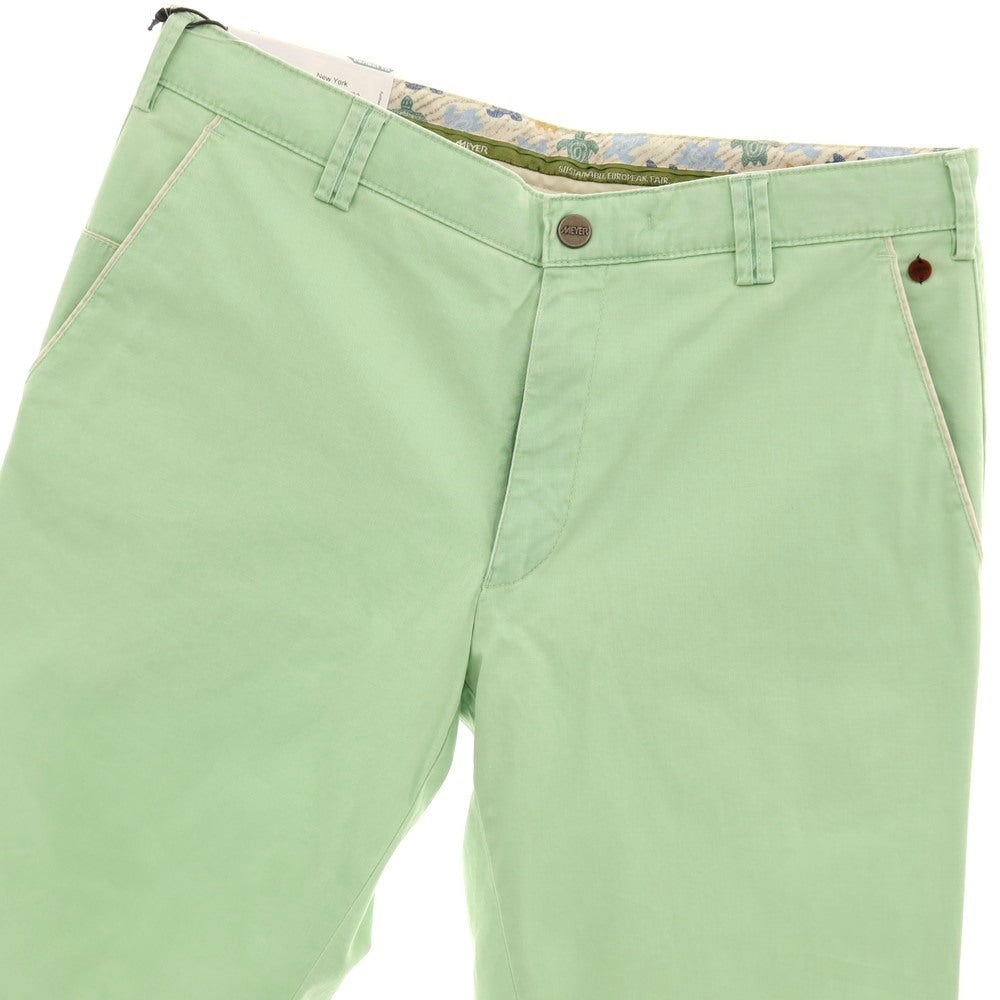【新品アウトレット】メイヤー MAYER NEW YORK ストレッチ コットン カジュアルスラックスパンツ ライトグリーン【 50 】【 状態ランクN- 】【 メンズ 】