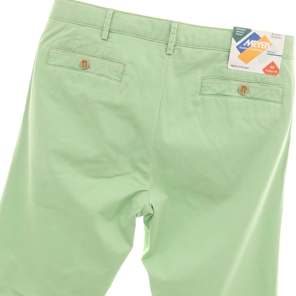 【新品アウトレット】メイヤー MAYER NEW YORK ストレッチ コットン カジュアルスラックスパンツ ライトグリーン【 50 】【 状態ランクN- 】【 メンズ 】