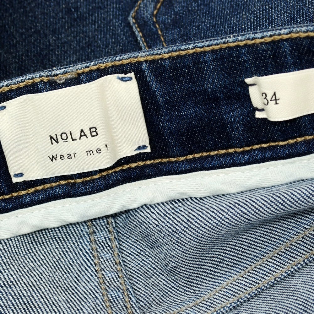 【新品】ノーラブ NO LAB NEW YORK ストレッチ コットンポリエステル デニムパンツ ジーンズ ネイビー【 34 】【 状態ランクN 】【 メンズ 】