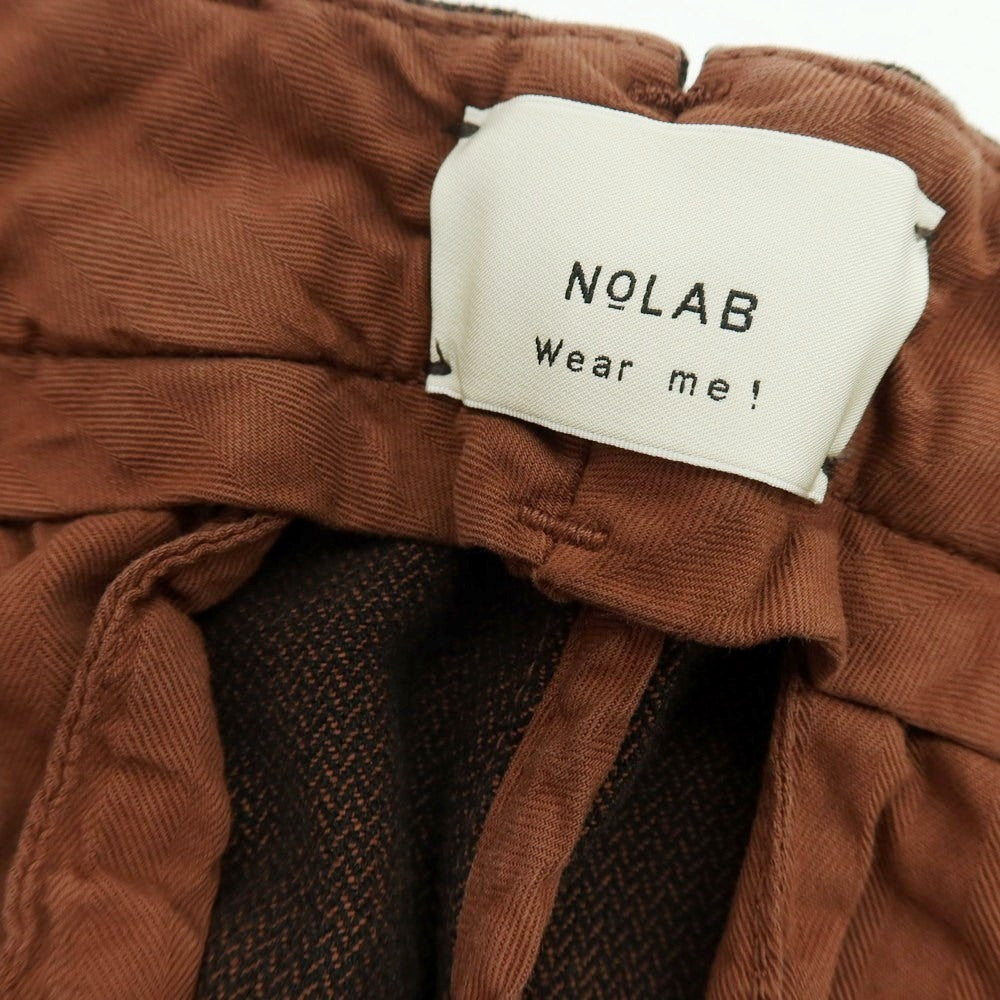 【新品】ノーラブ NO LAB MILANO ストレッチ コットン カジュアルスラックスパンツ ダークブラウン系【 32 】【 状態ランクN 】【 メンズ 】