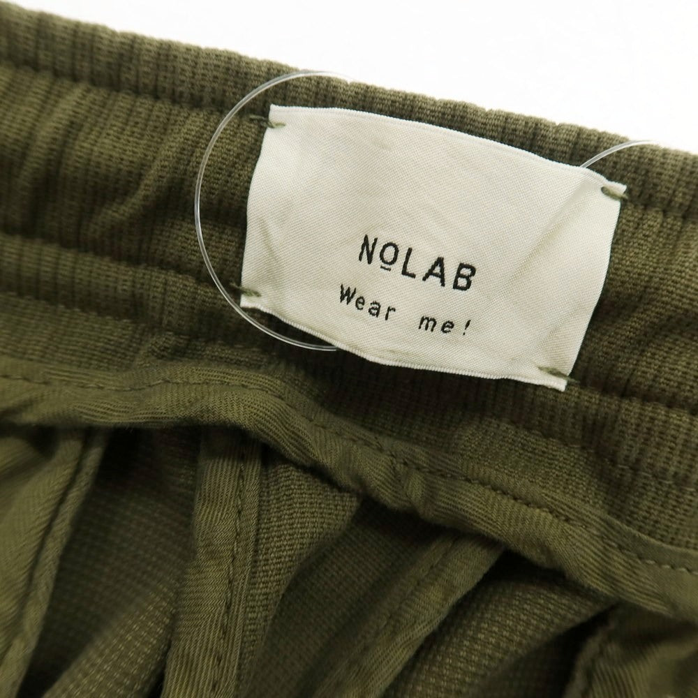 【新品】ノーラブ NO LAB MADRID ストレッチ コットン イージーカーゴパンツ オリーブ【 34 】【 状態ランクN 】【 メンズ 】
