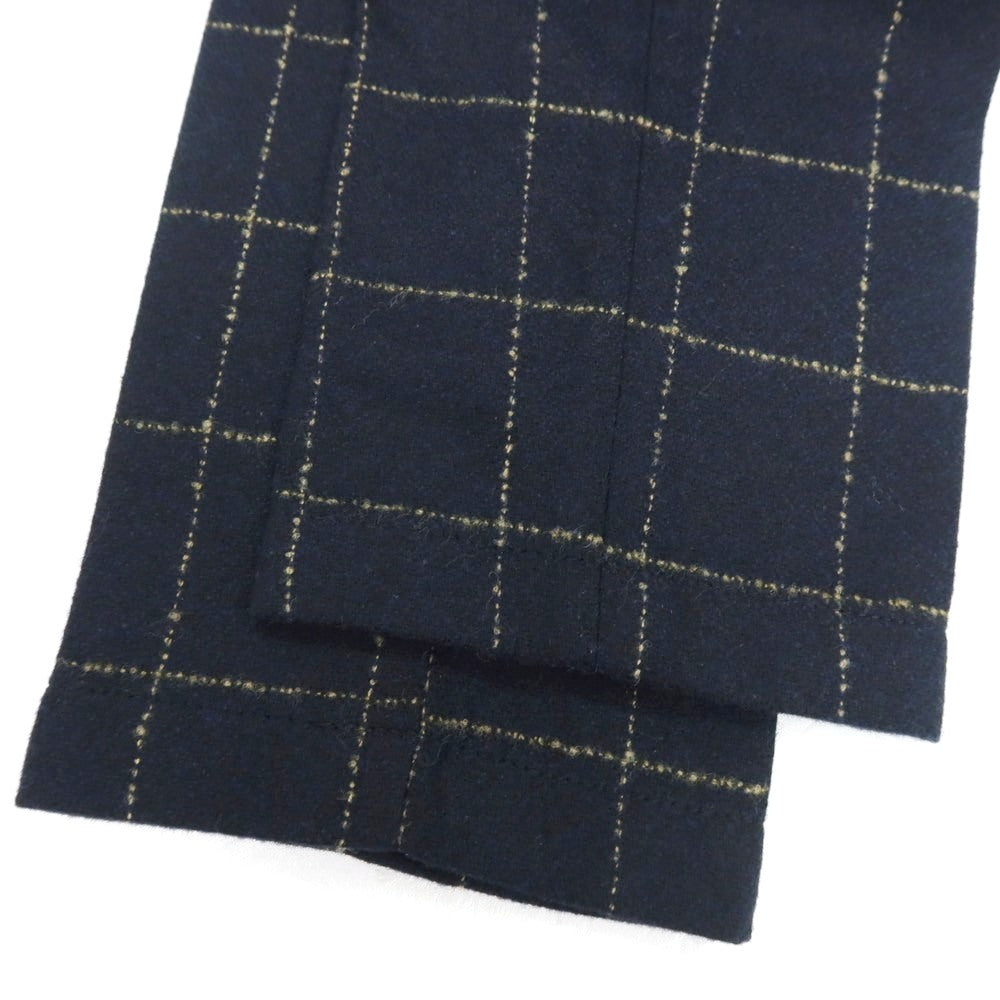 【新品】ノーラブ NO LAB SEATTLE CL アクリルポリエステルウール チェック カジュアルスラックスパンツ ネイビー【 34 】【 状態ランクN 】【 メンズ 】