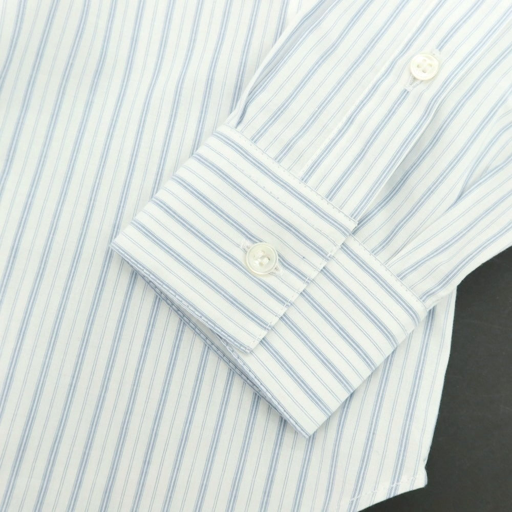 【新品】ヌメロ ヴェントゥーノ N°21 コットン ストライプ カジュアルシャツ ホワイトxブルー【 XS 】【 状態ランクN 】【 メンズ 】