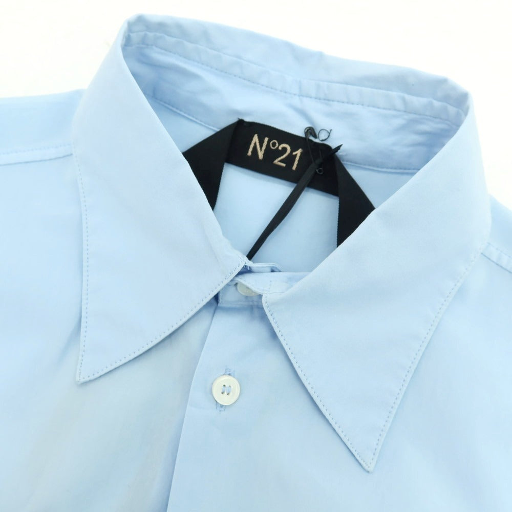 【新品】ヌメロ ヴェントゥーノ N°21 コットン カジュアルシャツ ライトブルー【 M 】【 状態ランクN 】【 メンズ 】
