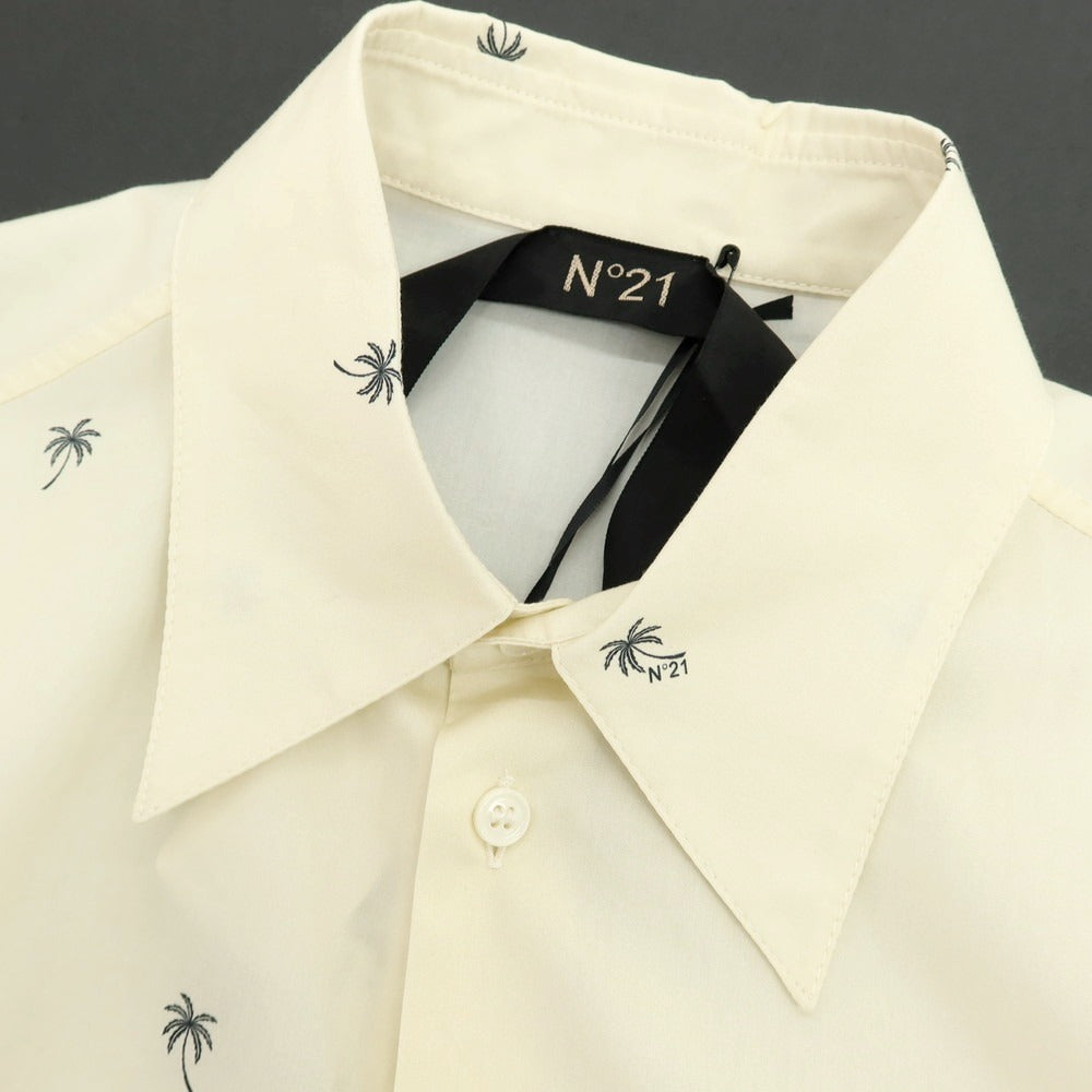 【新品】ヌメロ ヴェントゥーノ N°21 コットン カジュアルシャツ クリーム【 XS 】【 状態ランクN 】【 メンズ 】