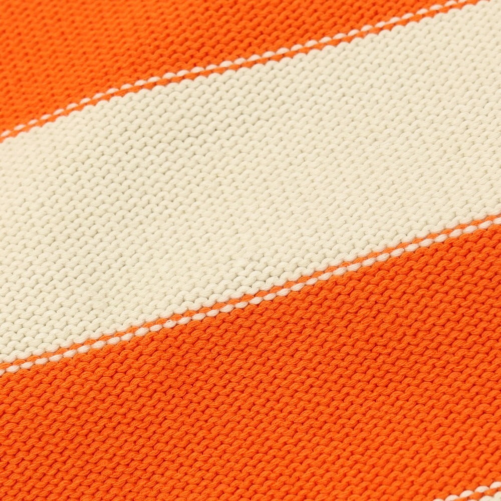 【新品アウトレット】ヌメロ ヴェントゥーノ N°21 コットンナイロン ボーダー プルオーバーニット オレンジxオフホワイト【 50 】【 状態ランクN- 】【 メンズ 】