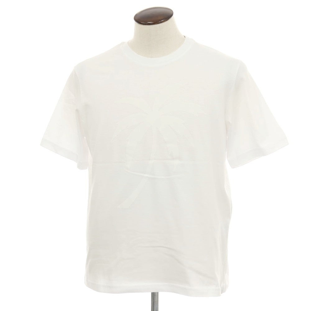 【新品】ヌメロ ヴェントゥーノ N°21 コットン プリント クルーネック 半袖Tシャツ ホワイト【 L 】【 状態ランクN 】【 メンズ 】