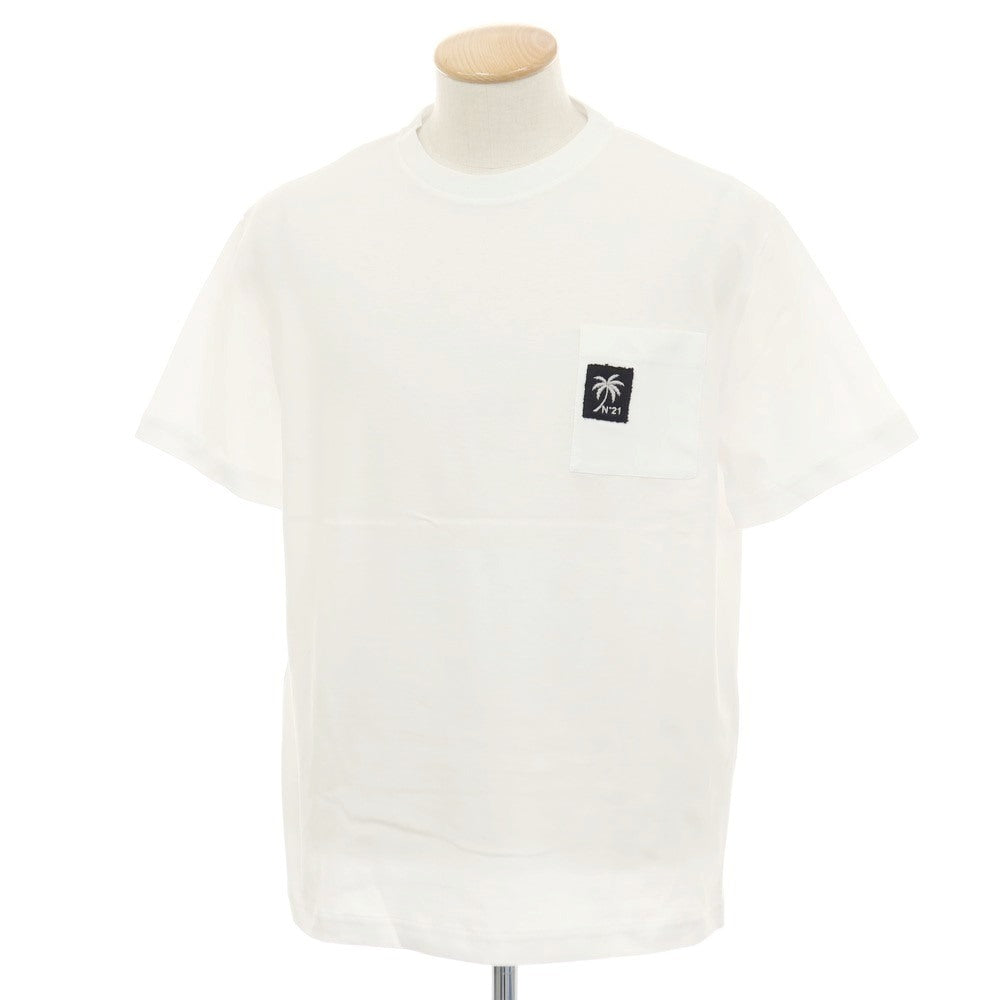 【新品】ヌメロ ヴェントゥーノ N°21 コットン クルーネック ポケット 半袖Tシャツ ホワイト【 XS 】【 状態ランクN 】【 メンズ 】