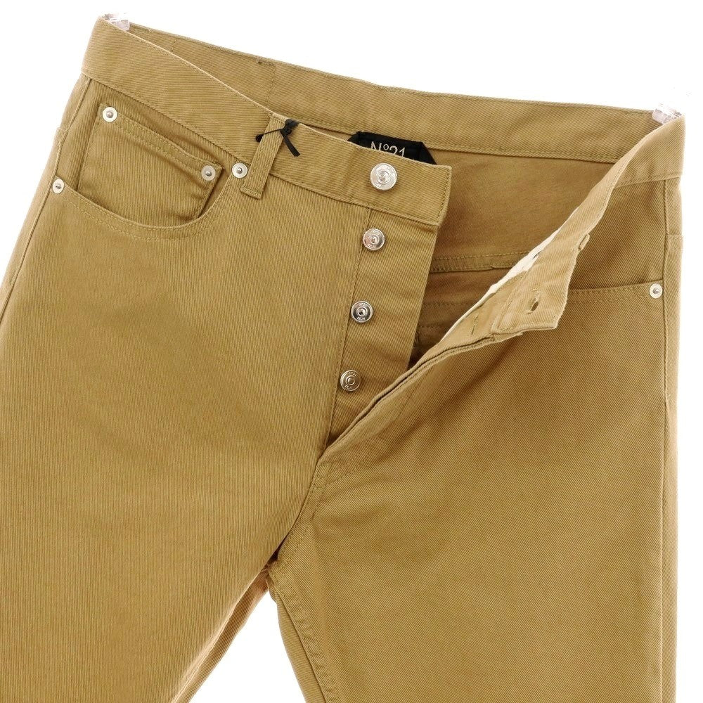 【新品】ヌメロ ヴェントゥーノ N°21 ストレッチ コットン セミフレア 5ポケットパンツ キャメルベージュ【 31 】【 状態ランクN 】【 メンズ 】