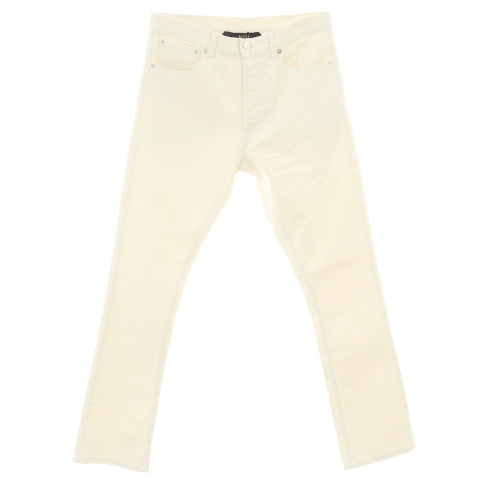 【新品】ヌメロ ヴェントゥーノ N°21 ストレッチ コットン セミフレア 5ポケットパンツ アイボリー【 32 】【 状態ランクN 】【 メンズ 】