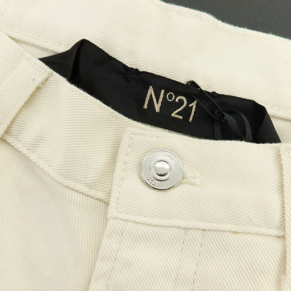 【新品】ヌメロ ヴェントゥーノ N°21 ストレッチ コットン セミフレア 5ポケットパンツ アイボリー【 36 】【 状態ランクN 】【 メンズ 】
