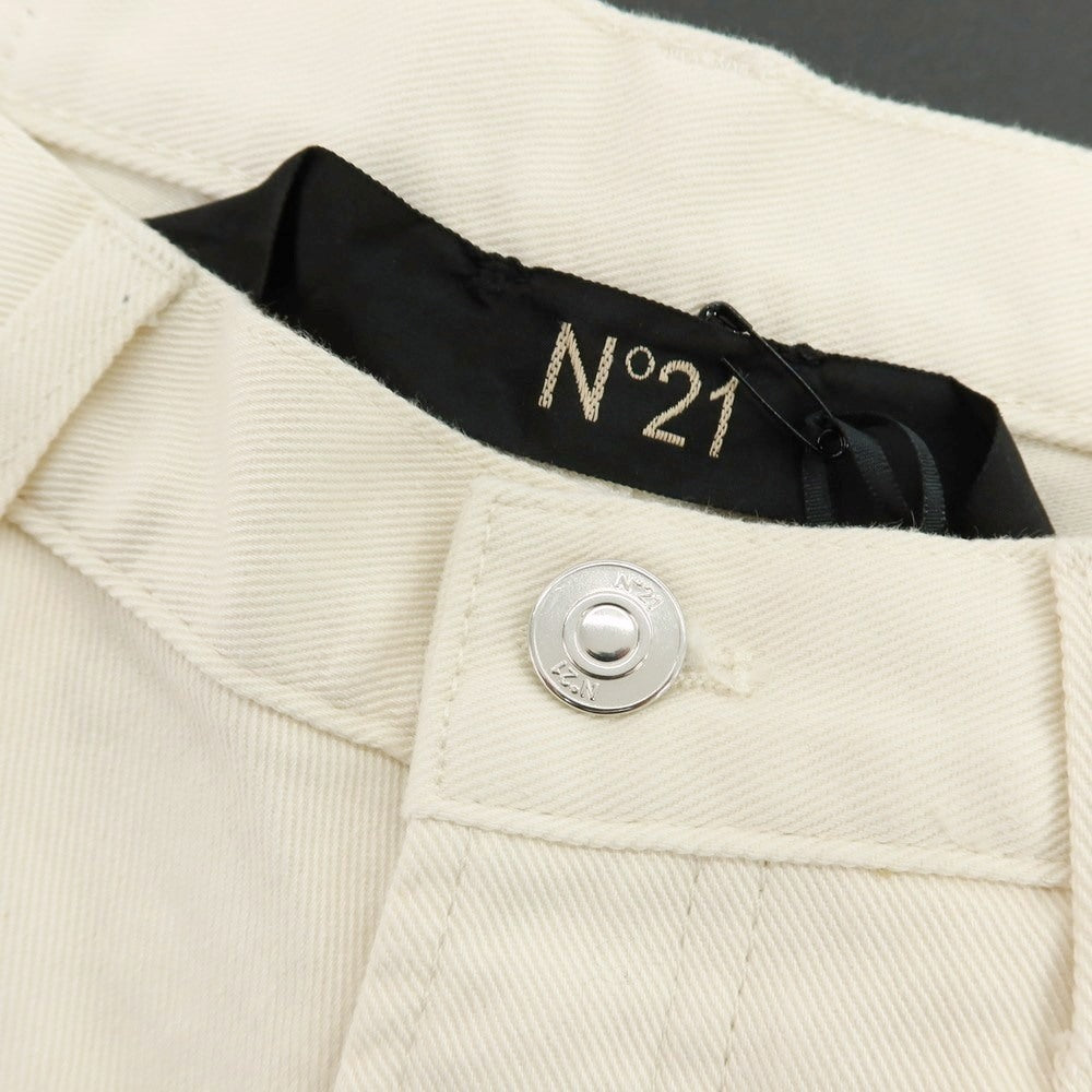 【新品】ヌメロ ヴェントゥーノ N°21 ストレッチ コットン セミフレア 5ポケットパンツ アイボリー【 36 】【 状態ランクN 】【 メンズ 】