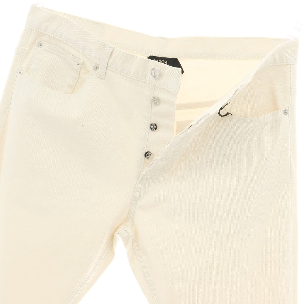 【新品】ヌメロ ヴェントゥーノ N°21 ストレッチ コットン セミフレア 5ポケットパンツ アイボリー【 36 】【 状態ランクN 】【 メンズ 】