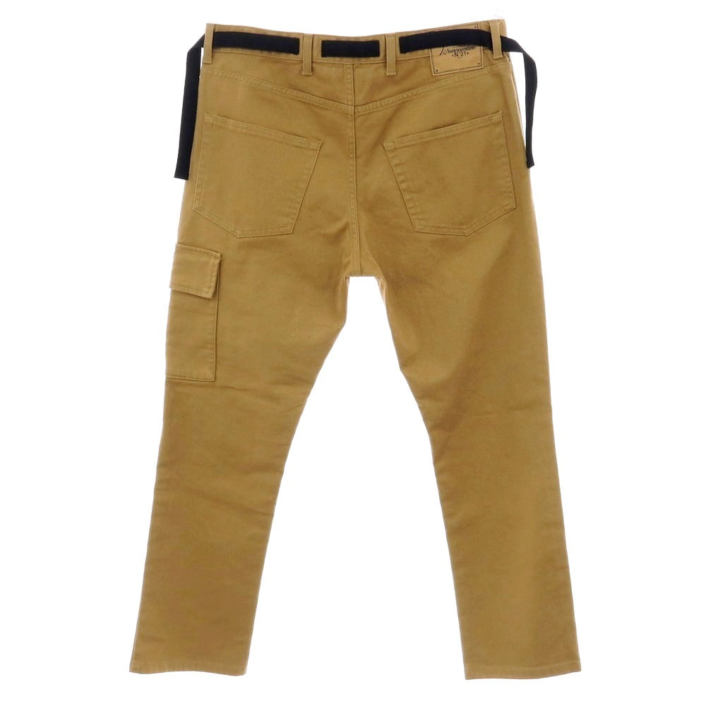 【新品】ヌメロ ヴェントゥーノ N°21 ストレッチ コットン カーゴパンツ キャメルベージュ【 48 】【 状態ランクN 】【 メンズ 】