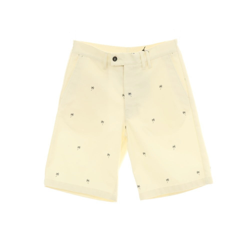 【新品】ヌメロ ヴェントゥーノ N°21 ストレッチ コットン ヤシの木 プリント バミューダショーツ イージーショートパンツ クリーム【 46 】【 状態ランクN 】【 メンズ 】