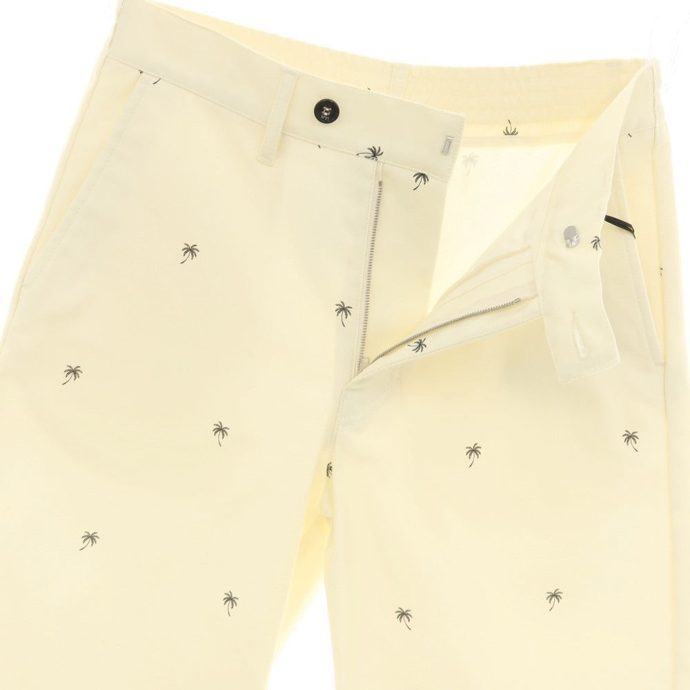 【新品】ヌメロ ヴェントゥーノ N°21 ストレッチ コットン ヤシの木 プリント バミューダショーツ イージーショートパンツ クリーム【 46 】【 状態ランクN 】【 メンズ 】