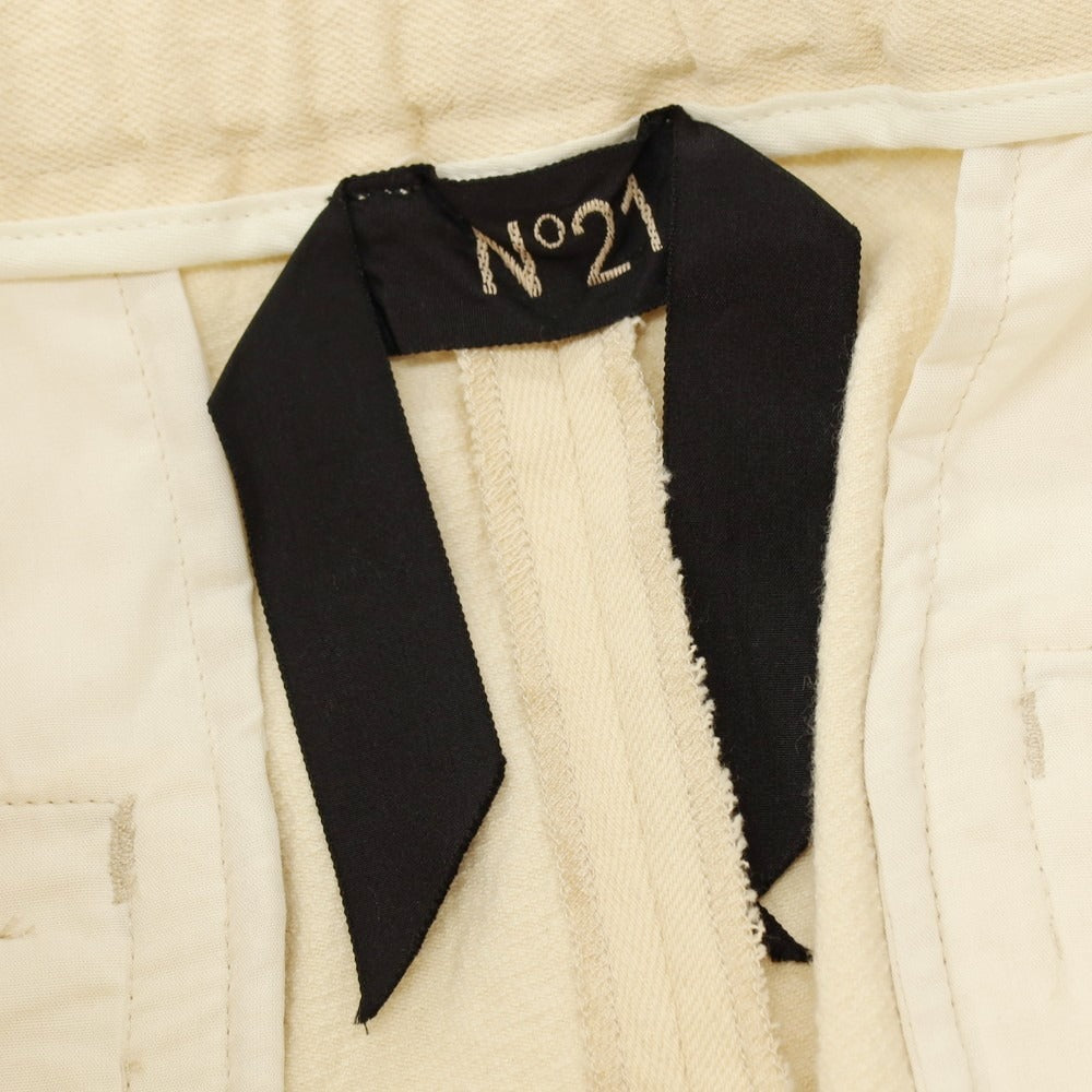 【新品アウトレット】ヌメロ ヴェントゥーノ N°21 ストレッチ コットンウールポリエステル イージーショートパンツ ライトベージュ【サイズ48】【 状態ランクN- 】【 メンズ 】