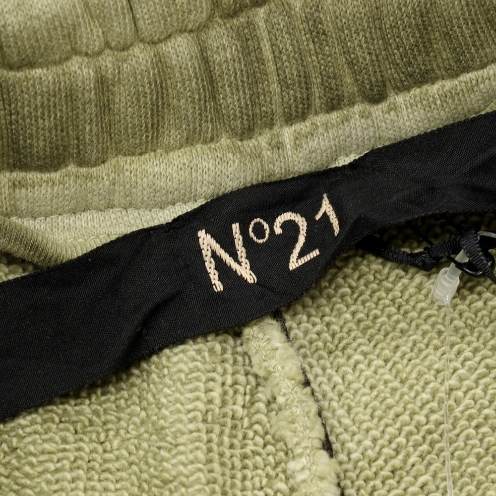 【新品】ヌメロ ヴェントゥーノ N°21 ガーメントダイ コットン スウェット ショートパンツ オリーブ【サイズM】【 状態ランクN 】【 メンズ 】
