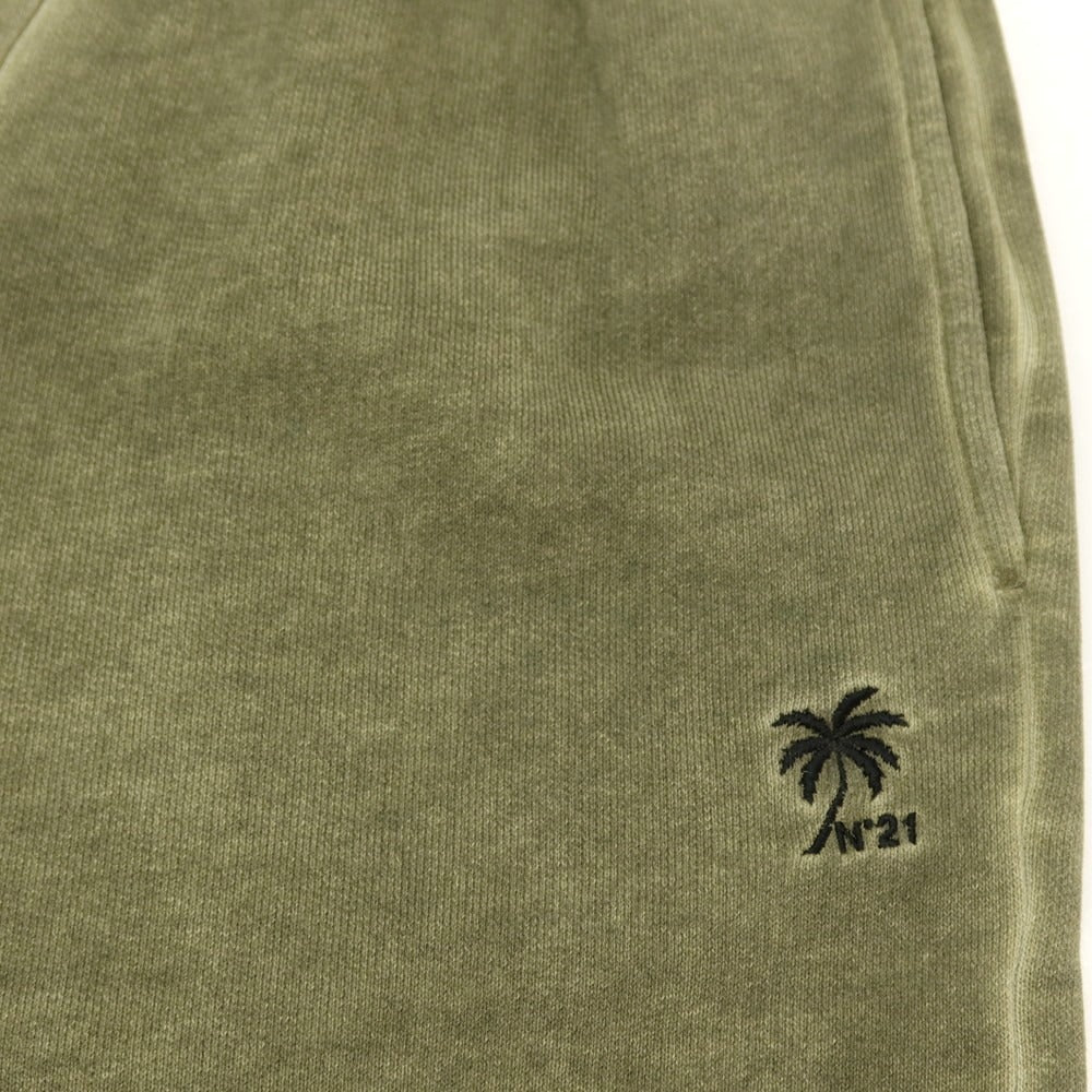 【新品】ヌメロ ヴェントゥーノ N°21 ガーメントダイ コットン スウェット ショートパンツ オリーブ【サイズM】【 状態ランクN 】【 メンズ 】