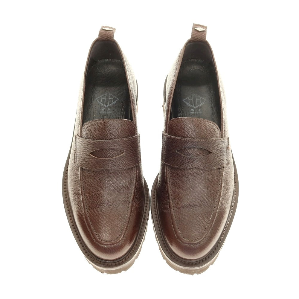【中古】ダブルエイチ WH コインローファー ブラウン【サイズ8】【 状態ランクA 】【 メンズ 】