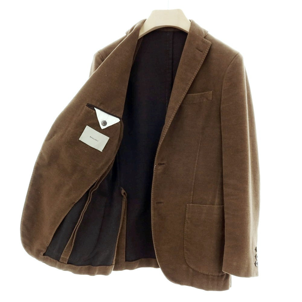 【中古】ボリオリ BOGLIOLI DOVER コットン 3B カジュアルジャケット ブラウン【 42 】【 状態ランクC 】【 メンズ 】