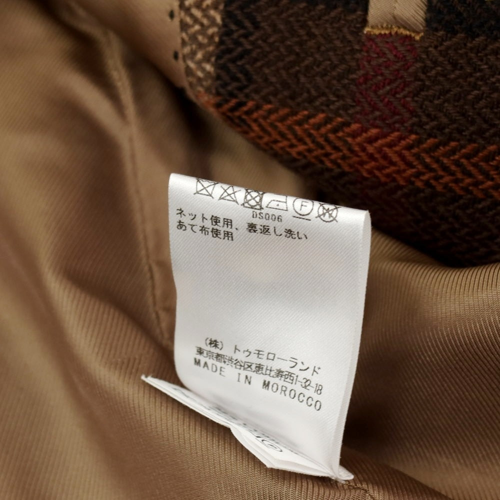 【中古】ドリスヴァンノッテン DRIES VAN NOTEN コットンウール チェック 2B テーラードジャケット ベージュxブラウン【 M 】【 状態ランクB 】【 メンズ 】