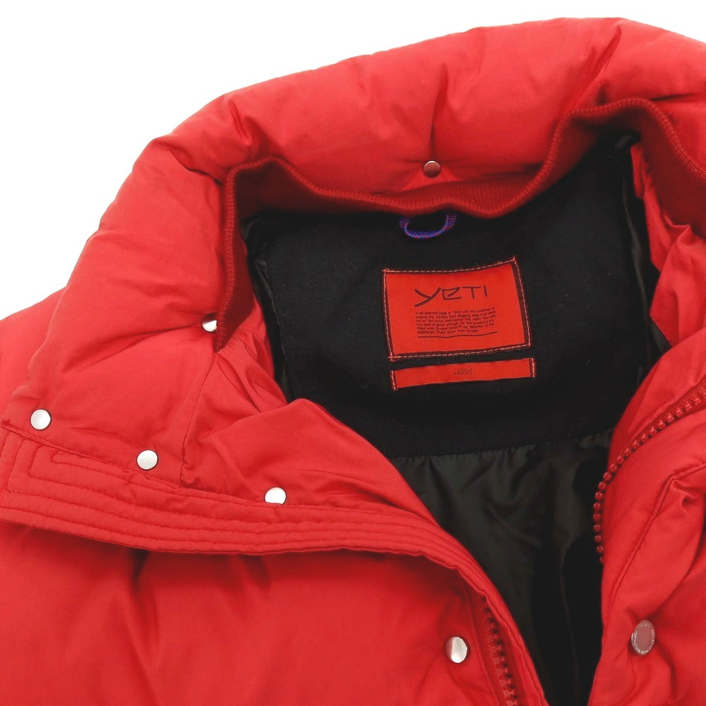 【中古】イエティ Yeti ナイロン系 スタンドカラー ダウンジャケット レッド【サイズL】【 状態ランクB 】【 メンズ 】