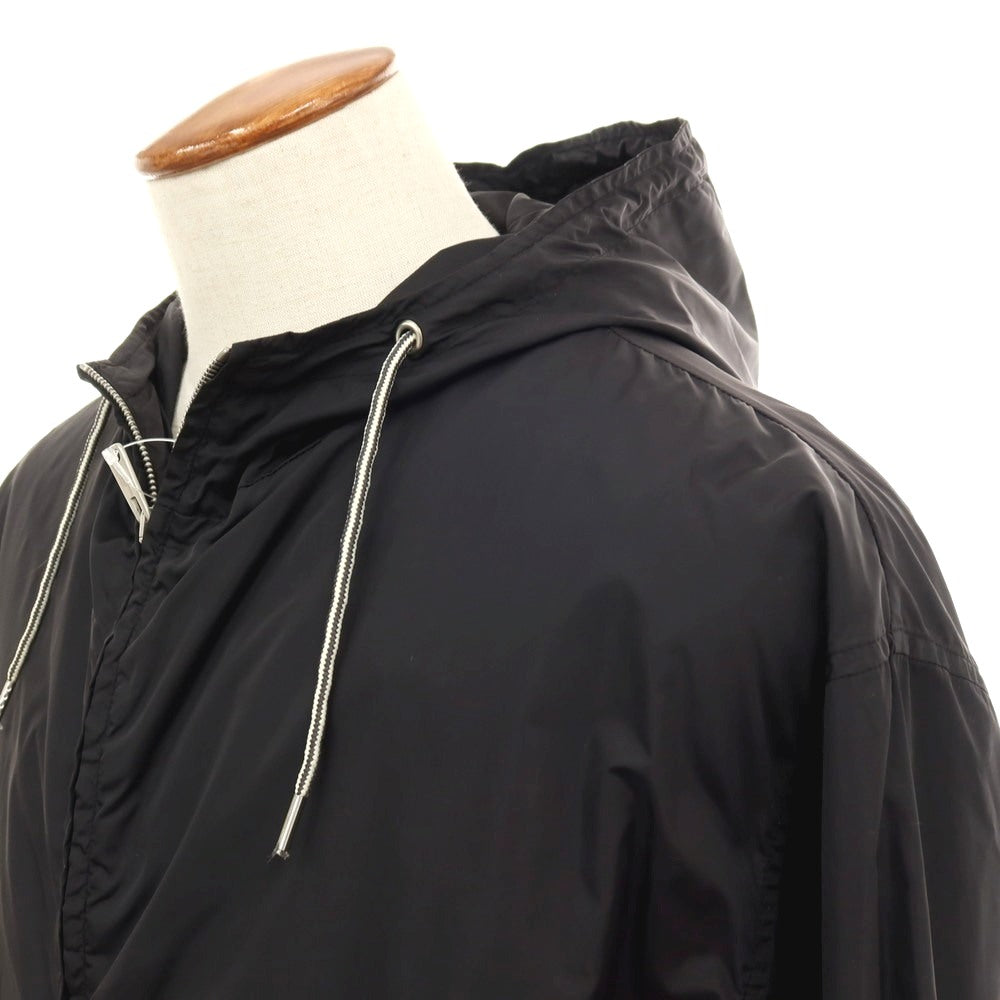 【中古】マルニ MARNI ナイロン フーデッド ジップアップブルゾン ブラックxスモークブルー【サイズ46】【 状態ランクC 】【 メンズ 】