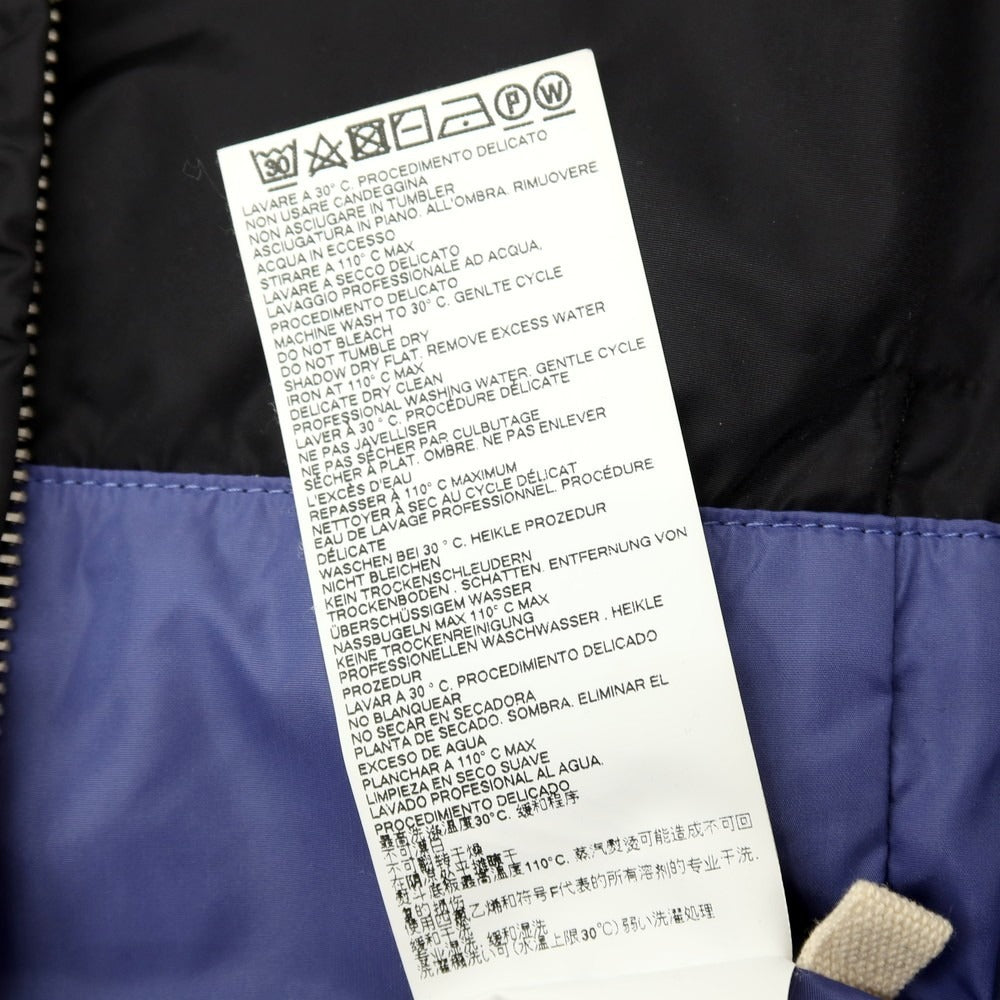 【中古】マルニ MARNI ナイロン フーデッド ジップアップブルゾン ブラックxスモークブルー【サイズ46】【 状態ランクC 】【 メンズ 】