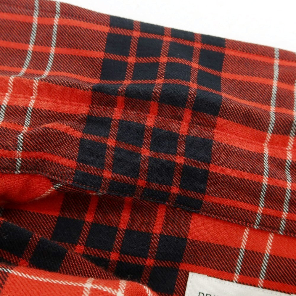 【中古】ドリスヴァンノッテン DRIES VAN NOTEN コットン チェック ボタンダウン カジュアルシャツ レッドxブラック【サイズ44】【 状態ランクB 】【 メンズ 】