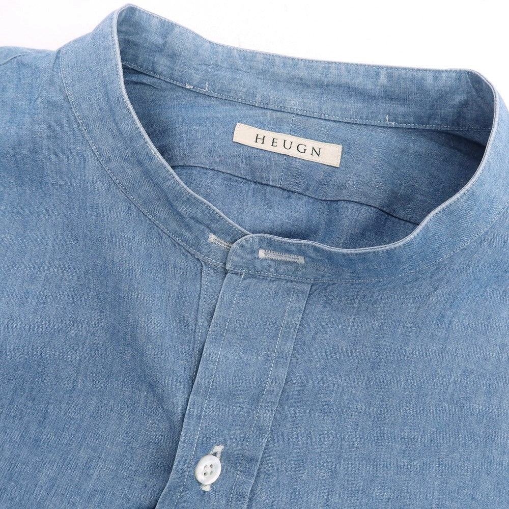 【中古】ユーゲン HEUGN コットン カジュアルシャツ ブルー【サイズ3】【 状態ランクB 】【 メンズ 】