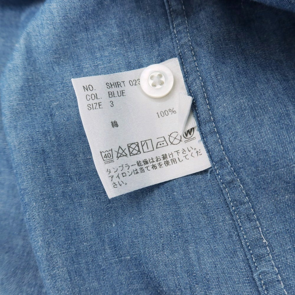 【中古】ユーゲン HEUGN コットン カジュアルシャツ ブルー【サイズ3】【 状態ランクB 】【 メンズ 】