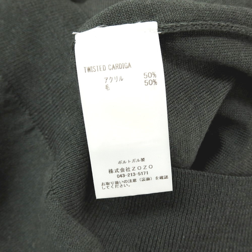 【中古】ルメール LEMAIRE 2WAY ハイゲージ アクリルウール カーディガン ダークグレー【 M 】【 状態ランクB 】【 メンズ 】
