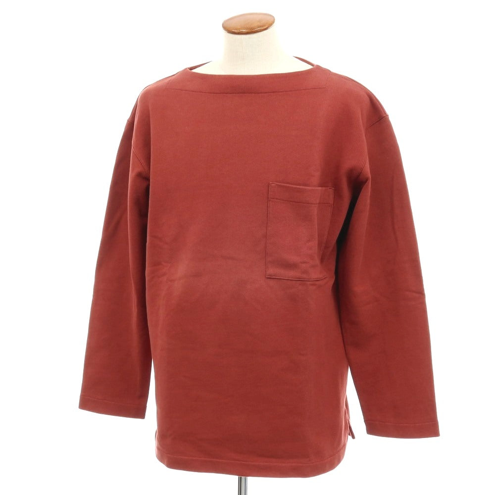 【中古】ルメール LEMAIRE コットン ボートネック ポケット 長袖Tシャツ レッド系【 M 】【 状態ランクC 】【 メンズ 】