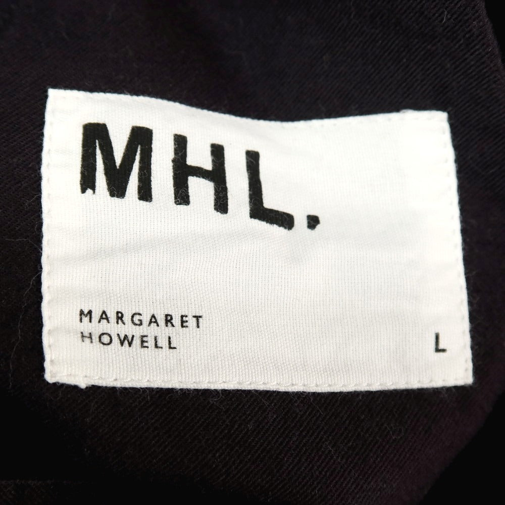 【中古】エムエイチエル MHL. コットン系 ワークパンツ ダークネイビー【サイズL】【 状態ランクB 】【 メンズ 】