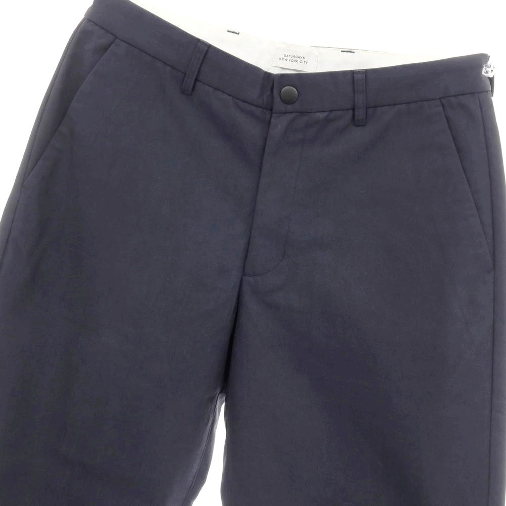 【中古】サタデーズ ニューヨークシティ Saturdays NYC コットン系 ワークパンツ ネイビー【サイズ表記なし(L位)】【 状態ランクB 】【 メンズ 】