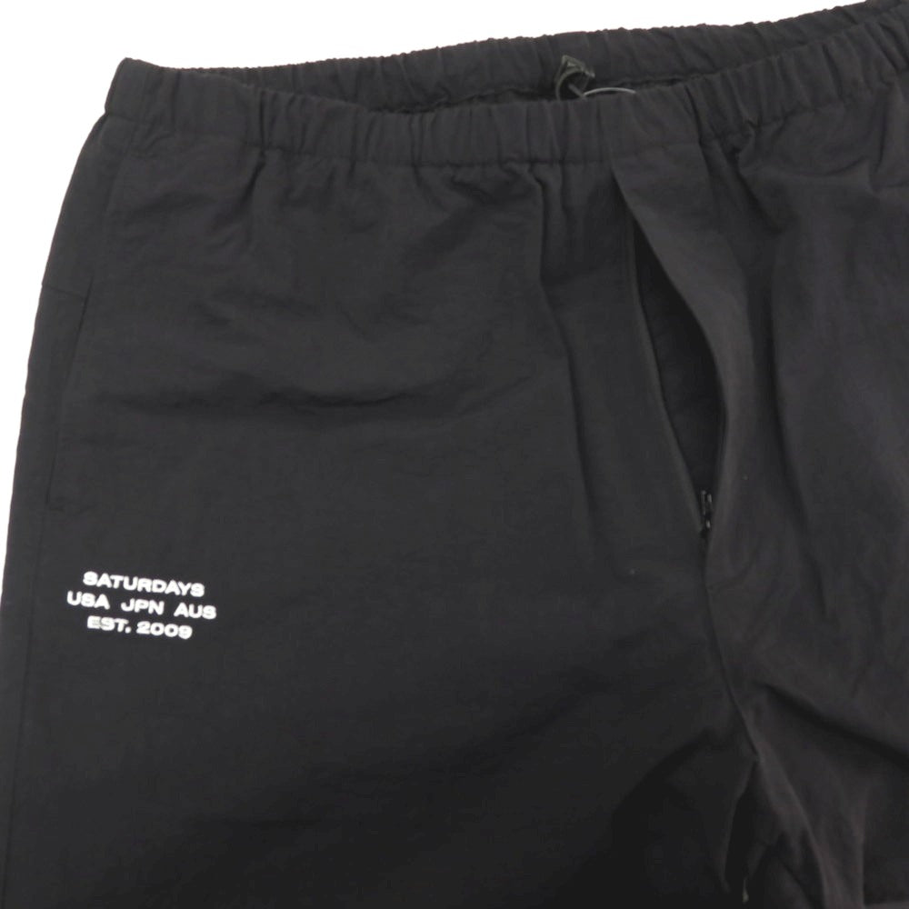 【中古】サタデーズ ニューヨークシティ Saturdays NYC ナイロン イージーパンツ ブラック【サイズL】【 状態ランクB 】【 メンズ 】