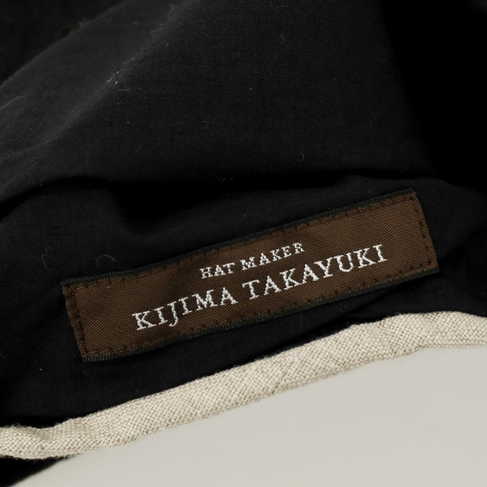 【中古】キジマタカユキ KIJIMA TAKAYUKI リネン ベレー帽 ブラック【 F 】【 状態ランクB 】【 メンズ 】