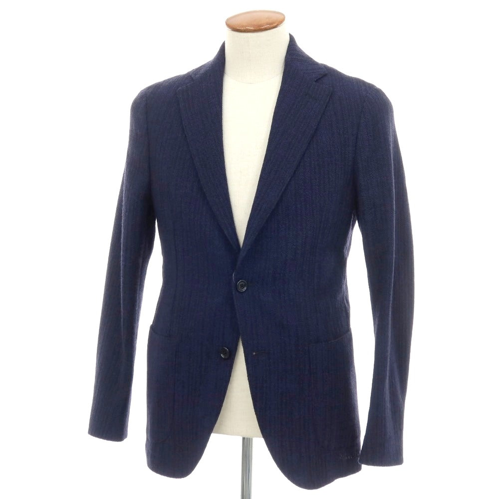 【中古】ラルディーニ LARDINI ウールコットンポリウレタン 2B テーラードジャケット ネイビー【サイズ46】【 状態ランクA 】【 メンズ 】