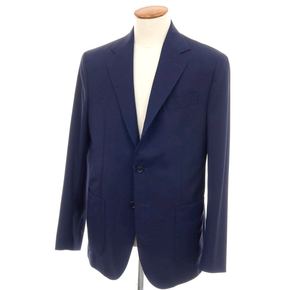 【中古】デペトリロ DE PETRILLO ウール 3B テーラードジャケット ネイビー【サイズ48 Drop 7】【 状態ランクB 】【 メンズ 】