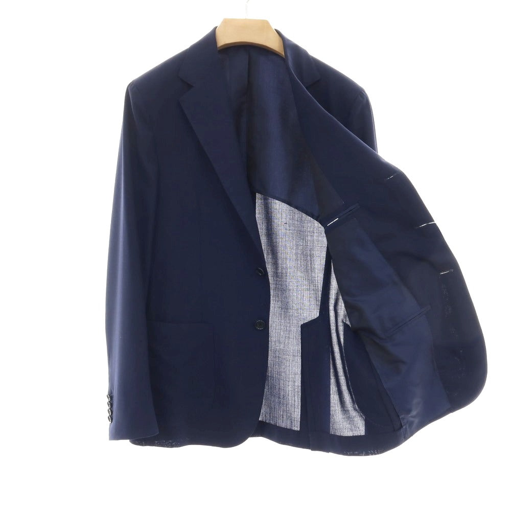 【中古】デペトリロ DE PETRILLO ウール 3B テーラードジャケット ネイビー【サイズ48 Drop 7】【 状態ランクB 】【 メンズ 】