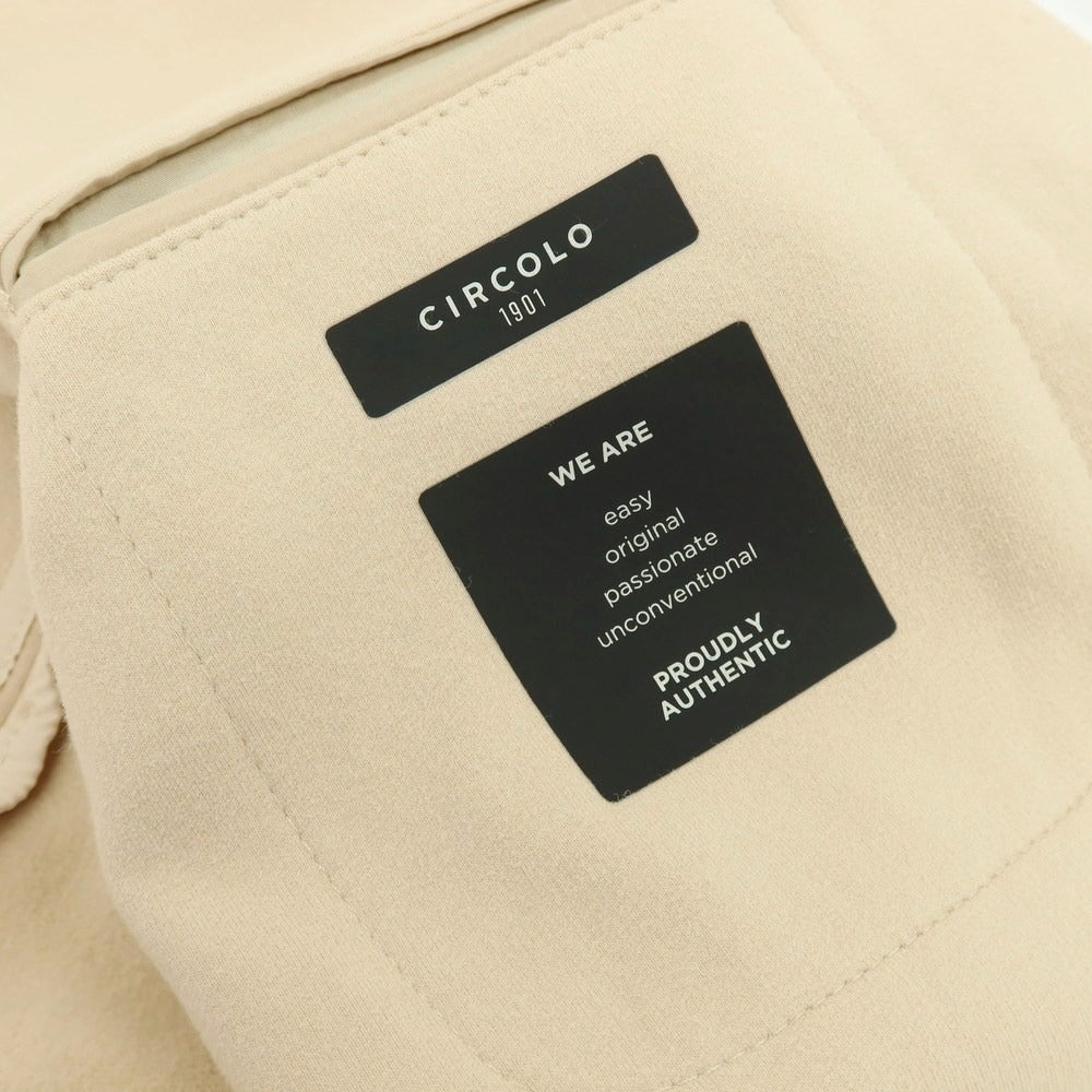 【中古】チルコロ1901 CIRCOLO 1901 コットンジャージー 2つボタンスーツ ベージュ【サイズ上46/下48 】【 状態ランクC 】【 メンズ 】
