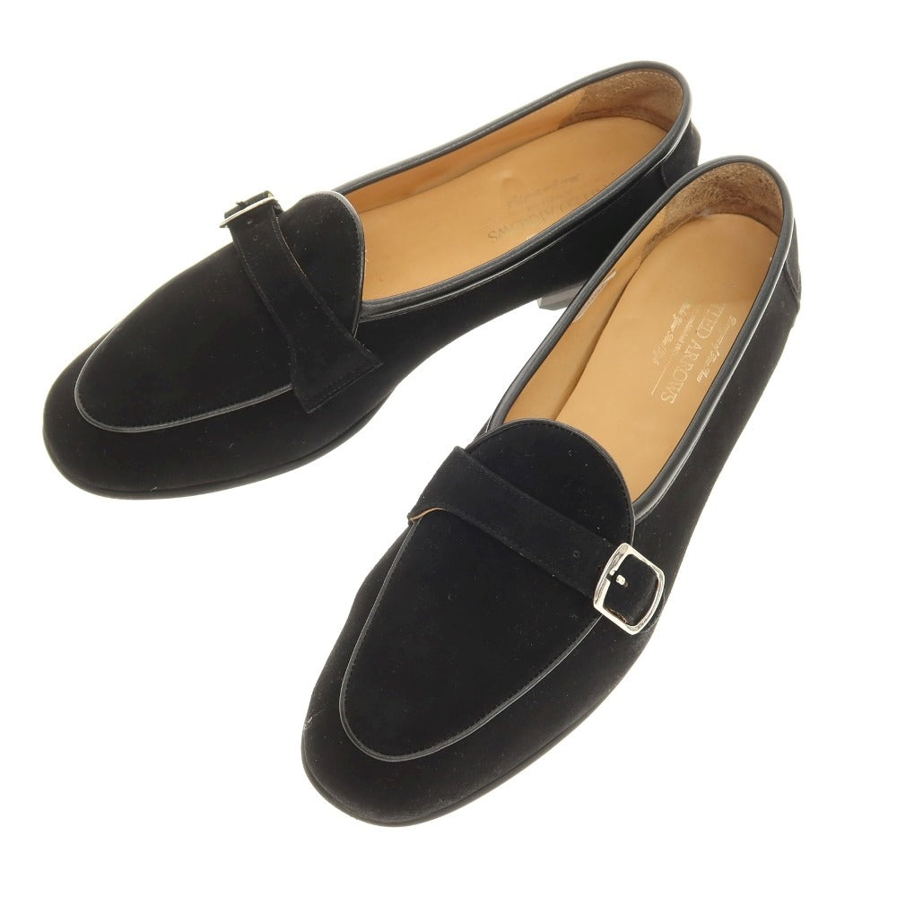 【中古】ユナイテッドアローズ UNITED ARROWS スエード ストラップローファー ブラック【サイズ43】【 状態ランクB 】【 メンズ 】