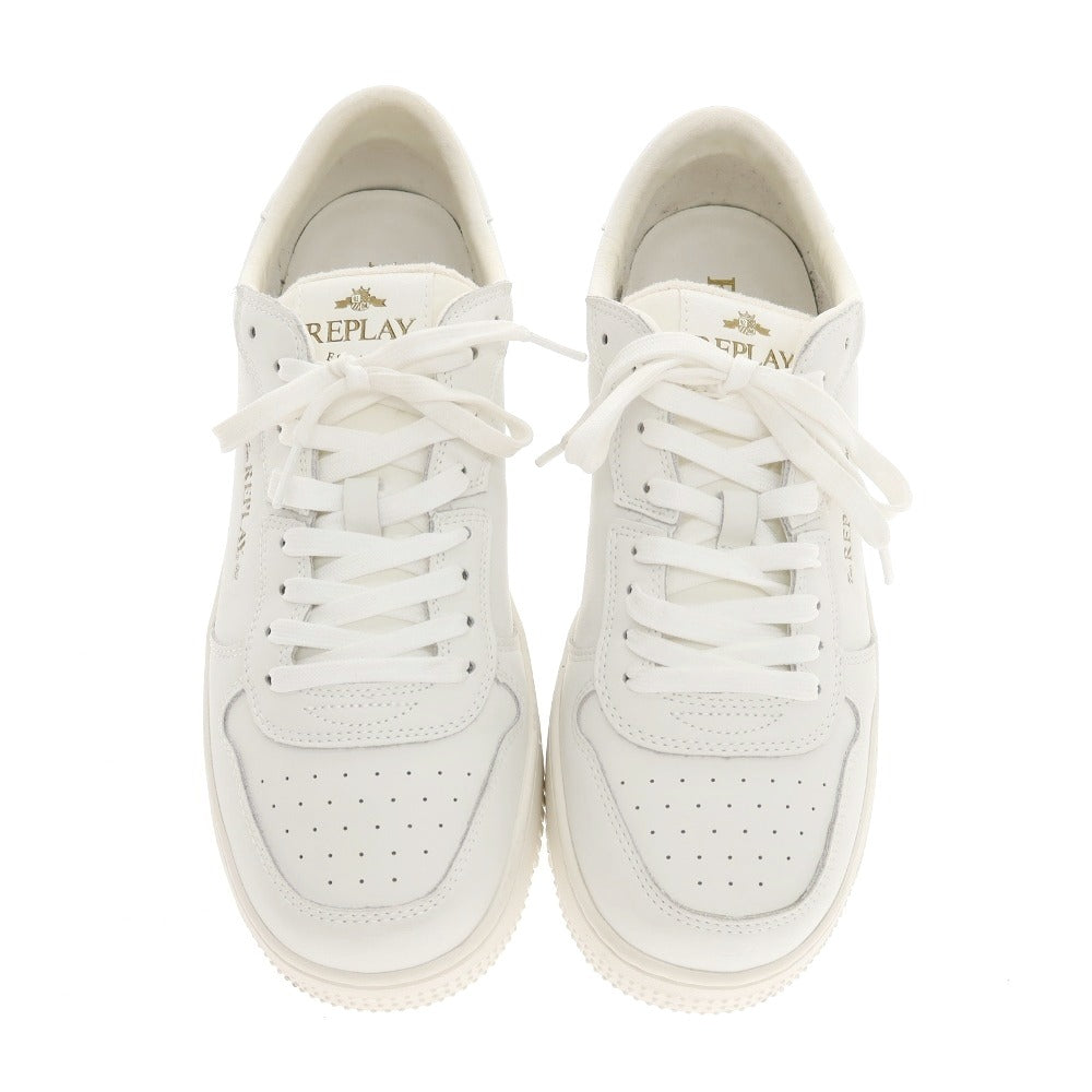 【中古】リプレイ REPLAY レザー スニーカー ホワイト【サイズ42】【 状態ランクB 】【 メンズ 】