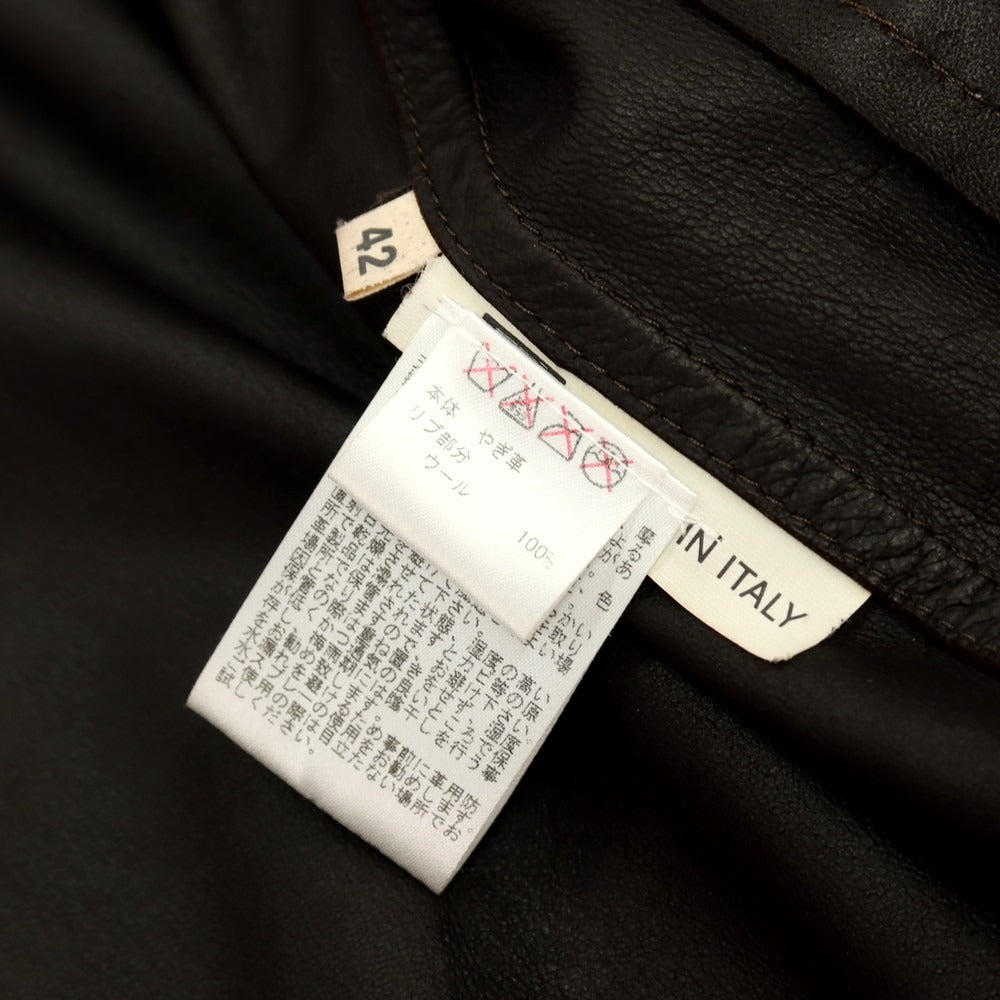 【中古】ヴァルスタリーノ VALSTARINO ゴート スエード レザー ヴァルスタリーノブルゾン ダークブラウン【サイズ42】【 状態ランクB 】【 メンズ 】